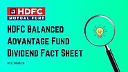HDFC Balanced Advantage Fund Dividend Fact Sheet - Financial Planner & Investment Advisor in India - Wealth Baba
