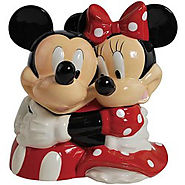 Westland Giftware Ceramic Cookie Jar, Mickey and Minnie Hugging - Kitchen Things