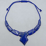Lapis Choker Necklace, Lapis Lazuli Vintage Choker Necklace, Tribal St – Vintarust