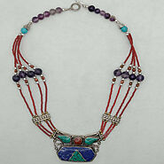Beaded Multilayers Chain Tribal Nepalese Necklace, Tribal Choker Neckl – Vintarust