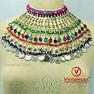 Tribal Vintage Multicolor Choker Necklace – Vintarust