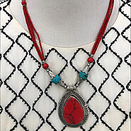 Afghan Red Stone Antique Handmade Pendant Necklace – Vintarust