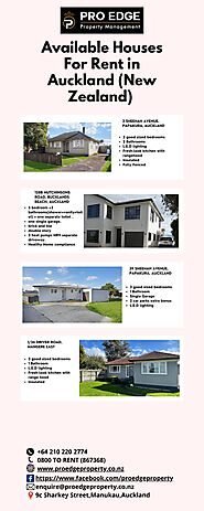 Reliable Properties For Rent in Auckland by Pro Edge Property