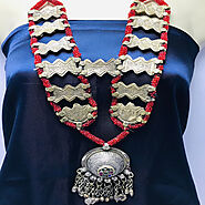 Turkman Beaded Necklace, Vintage Turkmen Pendant Necklace – Vintarust