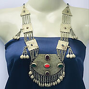 Bohemian Silver Kuchi Vintage Massive Pendant Necklace – Vintarust