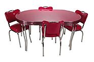 The diverse array of Family Dining sets for sale are in distinct sizes and banding 