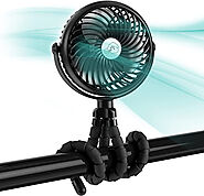 Panergy® Stroller Fan, Battery Powered Clip-on Fan with Flexible Tripod, Portable Personal Fan 360° Adjustable, for S...