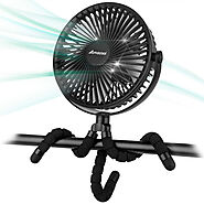 10000mAh 7 inch Battery Operated Clip on Fan Rotatable USB Fan for Baby Stroller Outdoor Camping Tent Beach Treadmill...