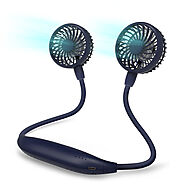 Panergy® Portable Neck Fan, Rechargeable Battery Fan, Hands-free Design with 6 Speeds, 360° Adjustable High Flexibili...