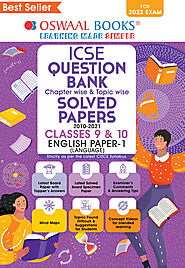 Oswaal ICSE Question Bank Class 10 | Previous Year Solved Paper | English Paper-1 Language | For Board Exams 2022-2023
