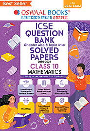 Oswaal ICSE Question Bank Class 10 | Previous Year Solved Paper | Mathematics | For Board Exams 2022-2023