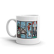 Ghibli Best Movies Collection White Glossy Mug - Studio Ghibli Merch Store - Official Studio Ghibli Merchandise