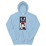 Kiki’s Delivery Service Kiki And Jiji Unisex Hoodie - Studio Ghibli Merch Store - Official Studio Ghibli Merchandise