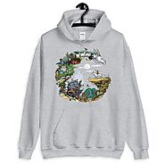 Studio Ghibli Movie Circle Unisex Hoodie - Studio Ghibli Merch Store - Official Studio Ghibli Merchandise