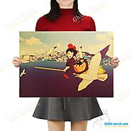 Kiki's Delivery Service Kiki Fly Kraft Paper Poster | Sophie Poster