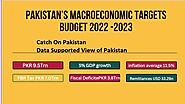 Pakistan’s Macroeconomic Targets – Budget 2022 -2023 – Catch On Pakistan
