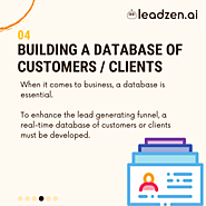 Building a Database of Customers / Clients