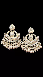 Ethnic Kundan earrings from India