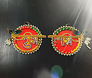 Unique Diwali decor red green Shubh labh wall hanging with free shipping option | Krishna Collections Canada
