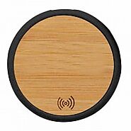 Personalized Bamboo Wireless Charger - POLIS | Print Online.ae