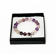 15% Off On Amethyst Bracelet For Women - Scarves and Fedoras