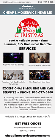 Cheap Limo Service Near Me for Christmas Party