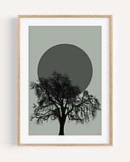 Art Prints for Sale | Tree Sunrise Green - the Arte