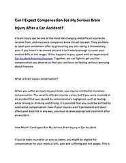 Can I Expect Compensation For My Serious Brain Injury After a Car Accident? by Car Wreck Houston - Issuu