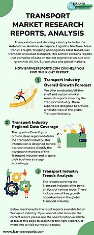 Transport Market Research Reports, Analysis - Barnes Reports