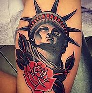 Cool Statue of Liberty and Eagle Tattoo  Porter House Ink  Facebook