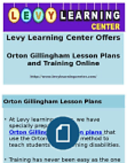 Orton Gillingham Lesson Plans and Training Online
