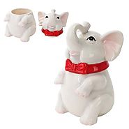 Pacific Giftware Elephant Cookie Ceramic Jar, White