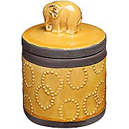 Rustic Chic Elephant Design Ceramic Storage Canister / Cookie Jars / Decorative Accessory Container
