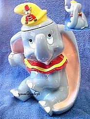 Walt Disney's Treasure Craft Dumbo and Timothy Mouse Cookie Jar - Kitchen Things