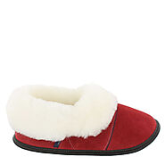 Shop Lazybone Red Sheepskin Slippers Women - Garneau Slippers