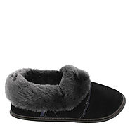 Shop Black Lazybone Sheepskin Slippers For Men - Canada