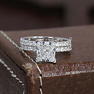 Princess Cut Diamond Bridal Set Ring