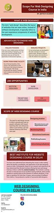 Scope For Web Designing Course In India