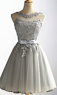 Applique Lace Short 8th Grade Prom Dresses KSP488