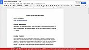 Create the Perfect Syllabus Using Google Docs