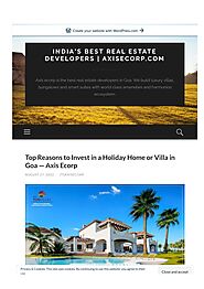 Top Reasons to Invest in a Holiday Homes – Axis Yog Villas