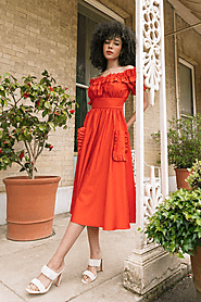 Radiate Summer Elegance with The Tamsin Bardot Ruffle Dress