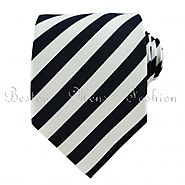 Twill - Black/White Striped Ties