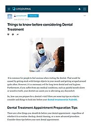 Things to know before considering Dental Treatment