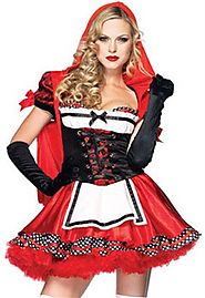 Little Red Riding Hood Style Apron Dress Costume