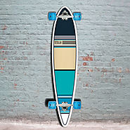 Longboard Pintail Aqua Blue Classic Stella Skateboard 46" - Complete