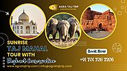 Sunrise Taj Mahal Tour with Elephant Conservation from New Delhi