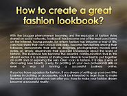 How to Create a Great Fashion Lookbook