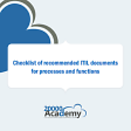 FREE checklist of recommended ITIL documents for processes and functions (PDF)