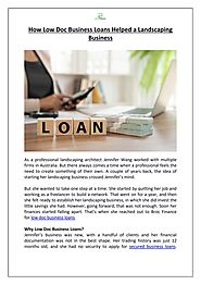 Broc Finance - How Low Doc Business Loans Helped a Landscaping Business